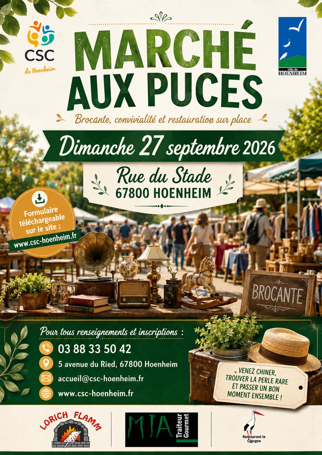 Marché aux puces, rue du Stade