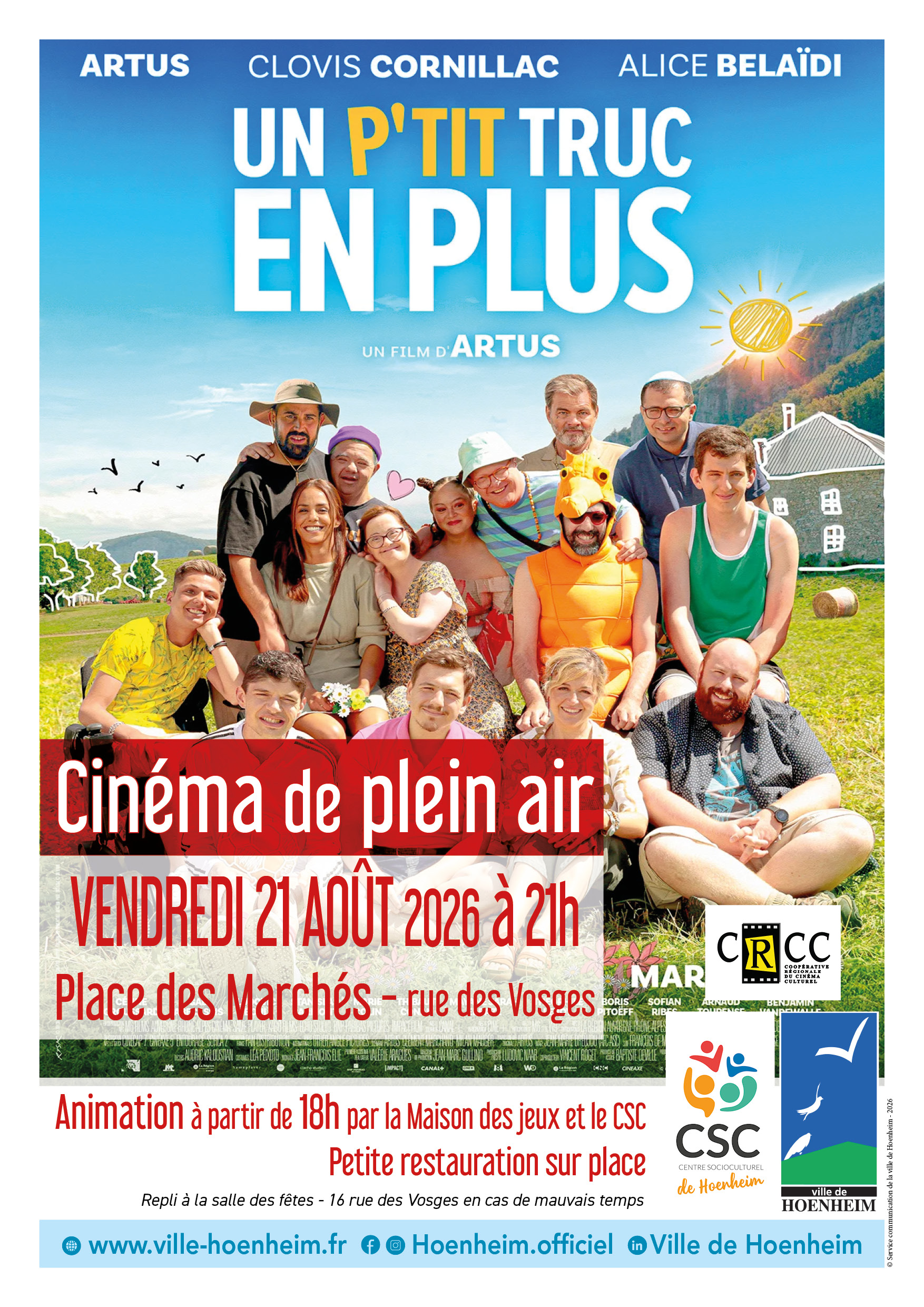 Cinéma de plein air : « Un p’tit truc en plus »
