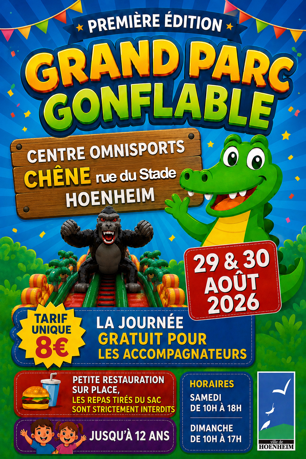 Grand parc gonflable
